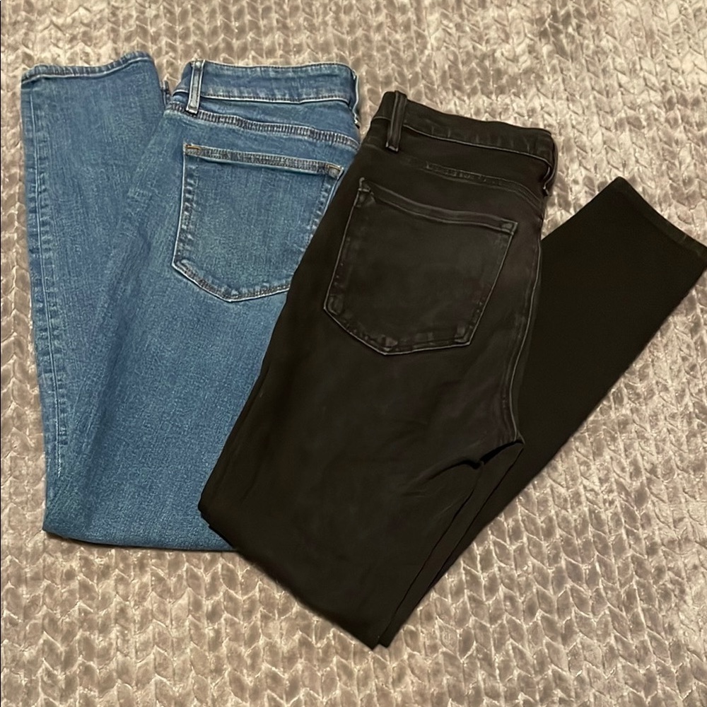 Loft Jeans. Lot of‎ 2. Blue is Curvy Skinny & Black is Leggings. Size 6